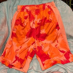 Girls size large Nike dry fit shorts bright orange